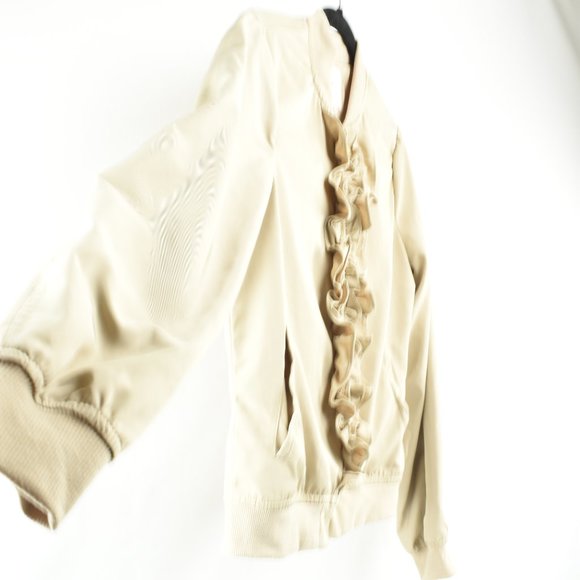 Candies Jacket Size M Ruffle Front Floral Back - Picture 5 of 8